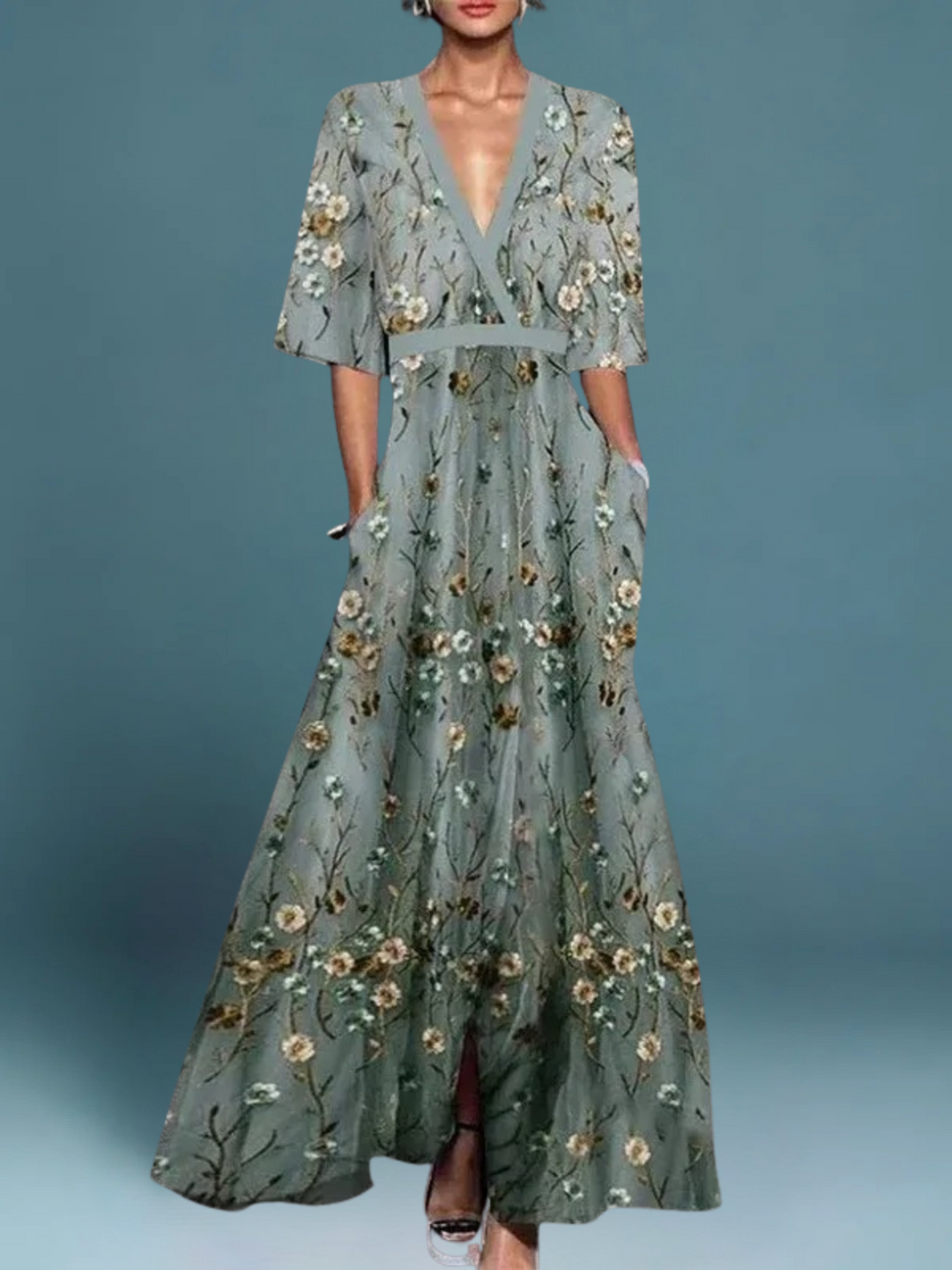 Ola | Elegant long floral dress