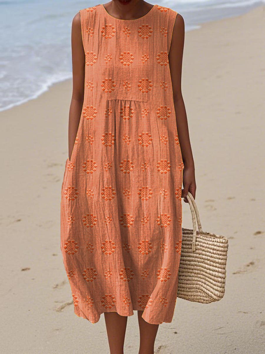 Amara | Sleeveless Cotton Pocket Dress