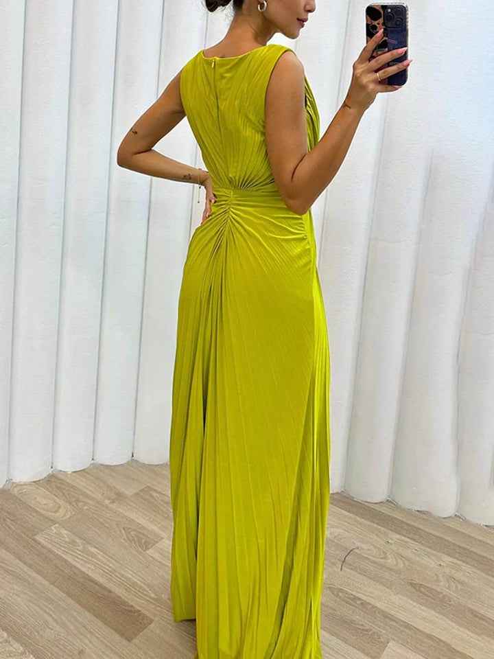 Davina | Maxi Evening Dress with Pleats