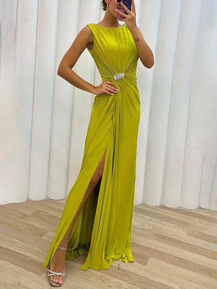 Davina | Maxi Evening Dress with Pleats