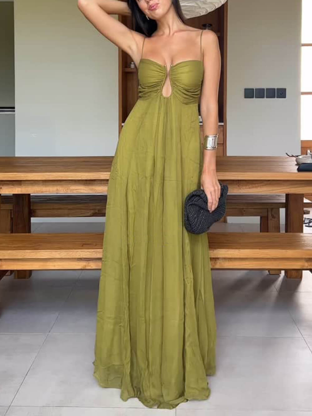 Abiti Elisabetta Maxi | Elegant Maxi Dress with Smocked Back