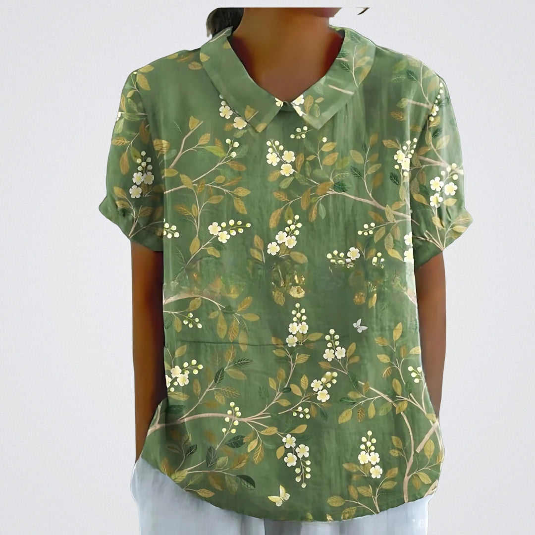 Valentine™ | Lina - Blouse en lin floral