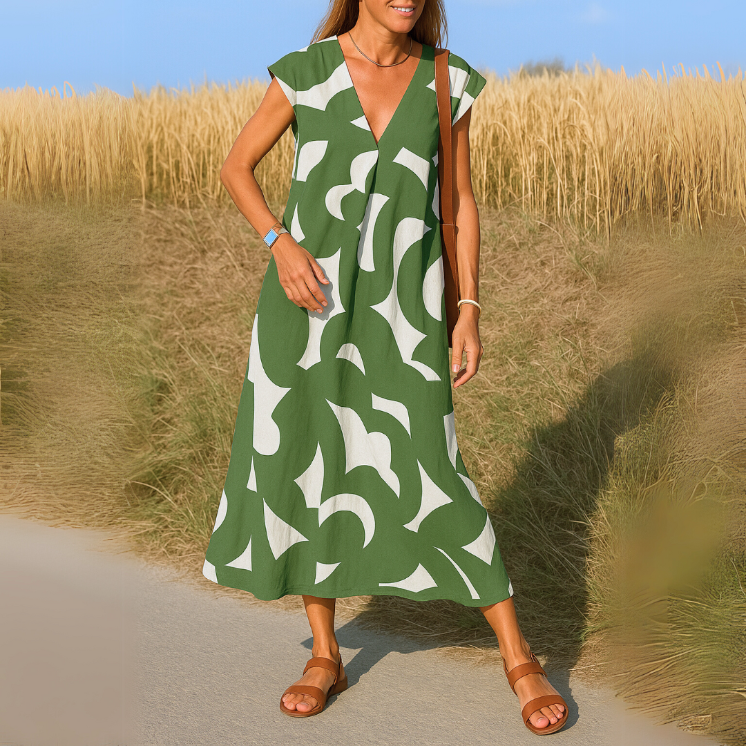 Laura | Maxi dress with artistic print