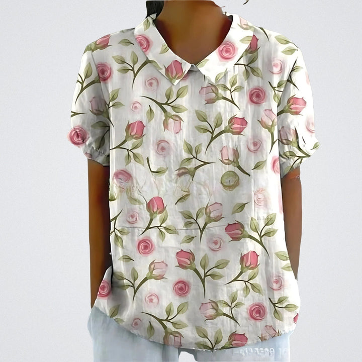 Valentine™ | Lina - Blouse en lin floral