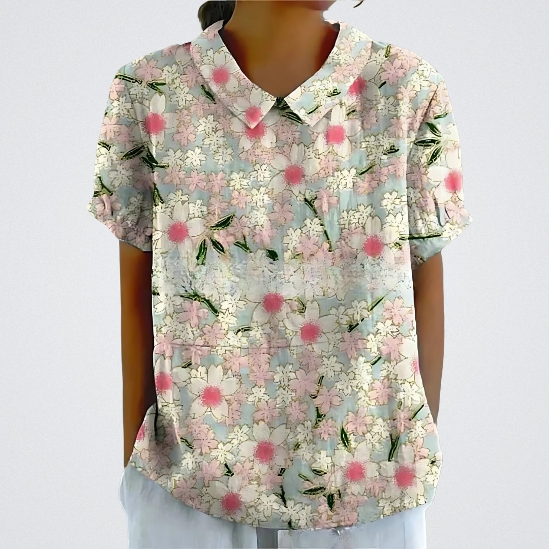 Valentine™ | Lina - Blouse en lin floral