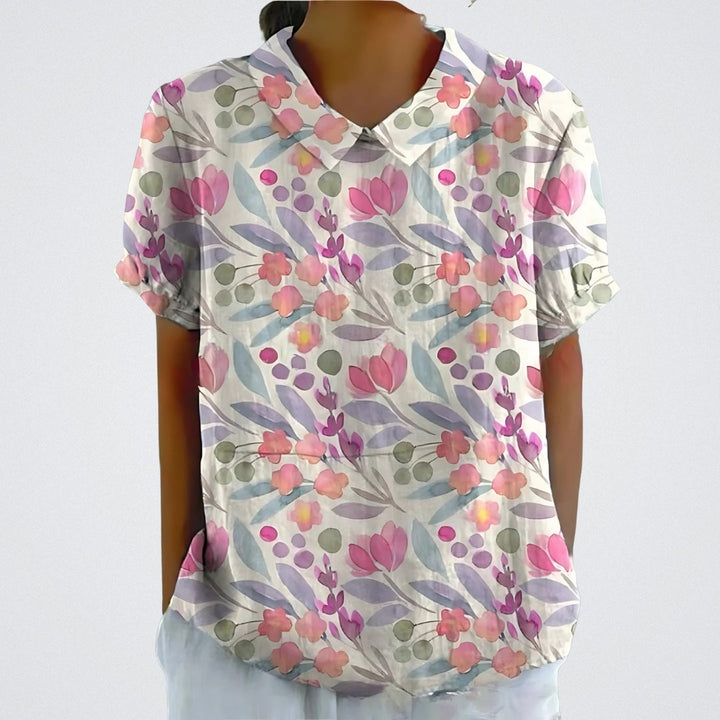 Valentine™ | Lina - Blouse en lin floral
