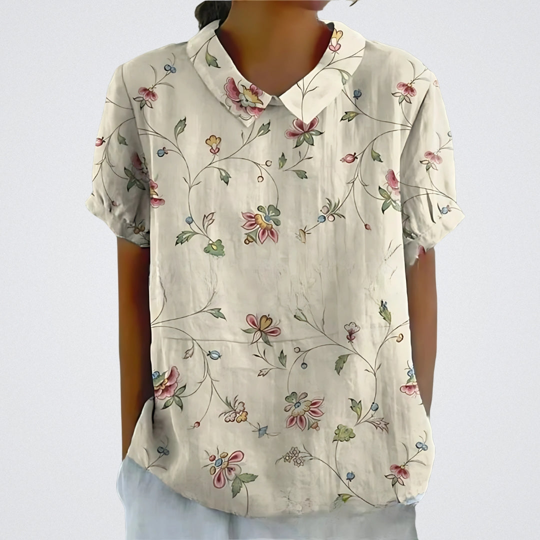 Valentine™ | Lina - Blouse en lin floral