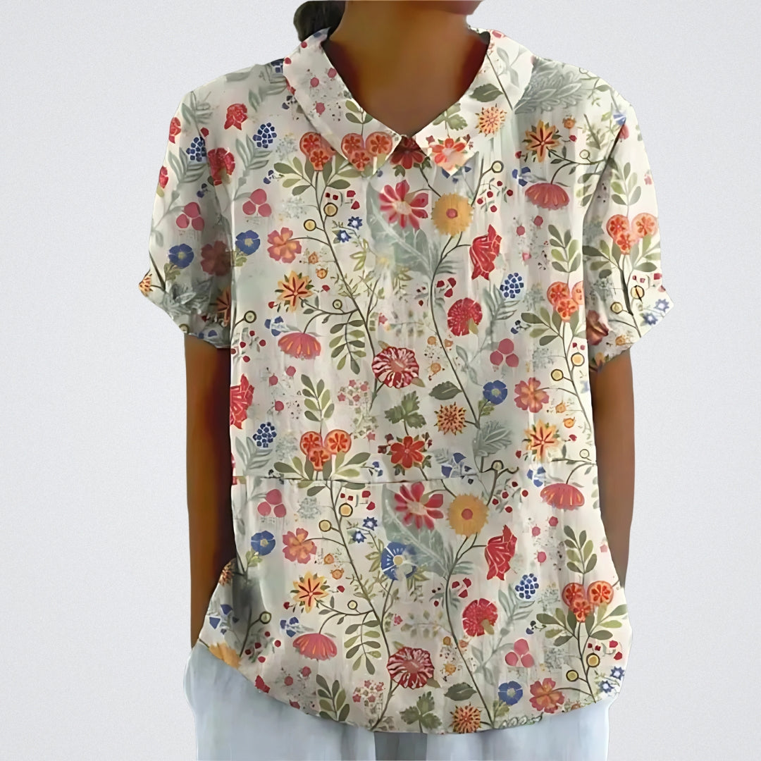 Valentine™ | Lina - Blouse en lin floral