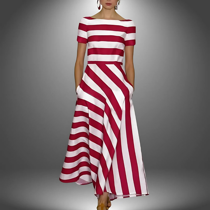 Jagoda | Light and Airy Dress with Subtle Stripes