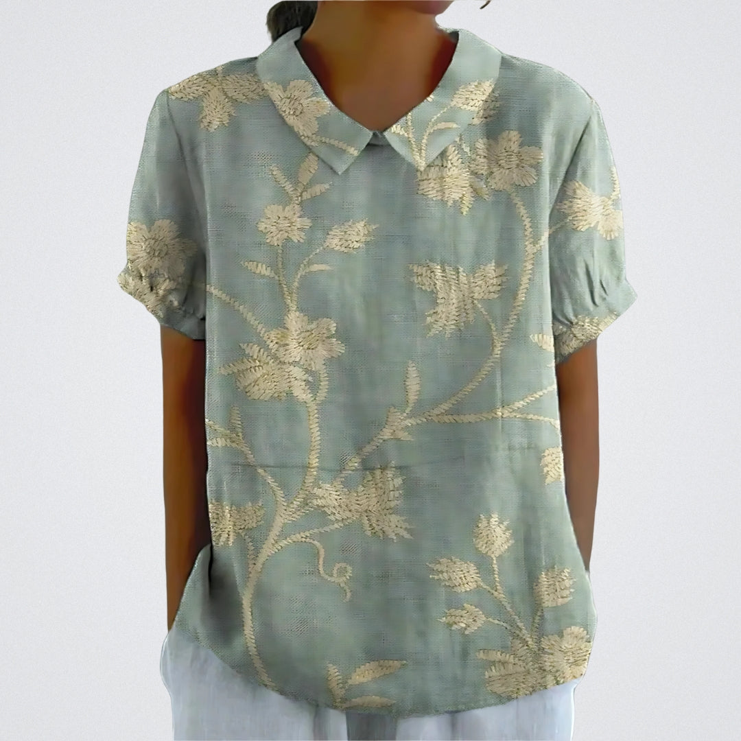 Valentine™ | Lina - Blouse en lin floral