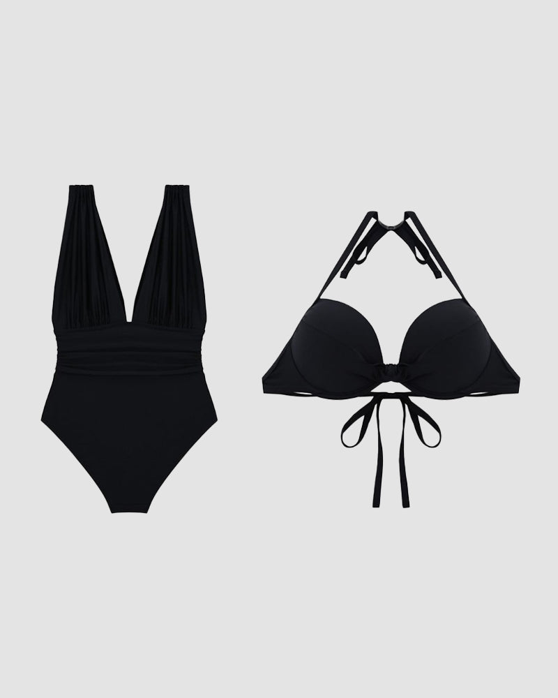 Kaisia | Shaping Swimsuit with V-Neckline