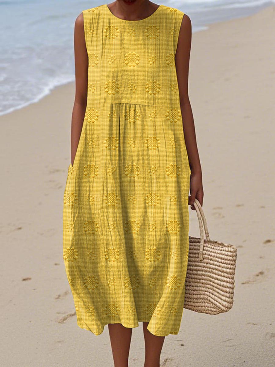 Amara | Sleeveless Cotton Pocket Dress