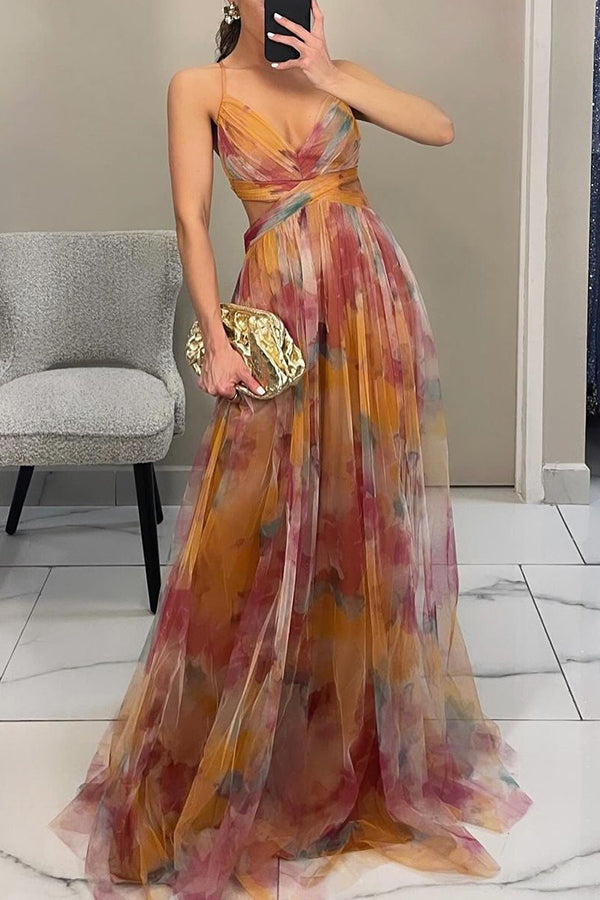 Carola | Charming Floral Print Maxi Dress