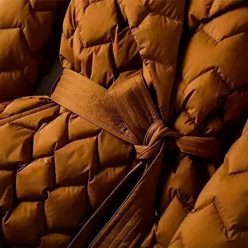 Isabella quilted down coat