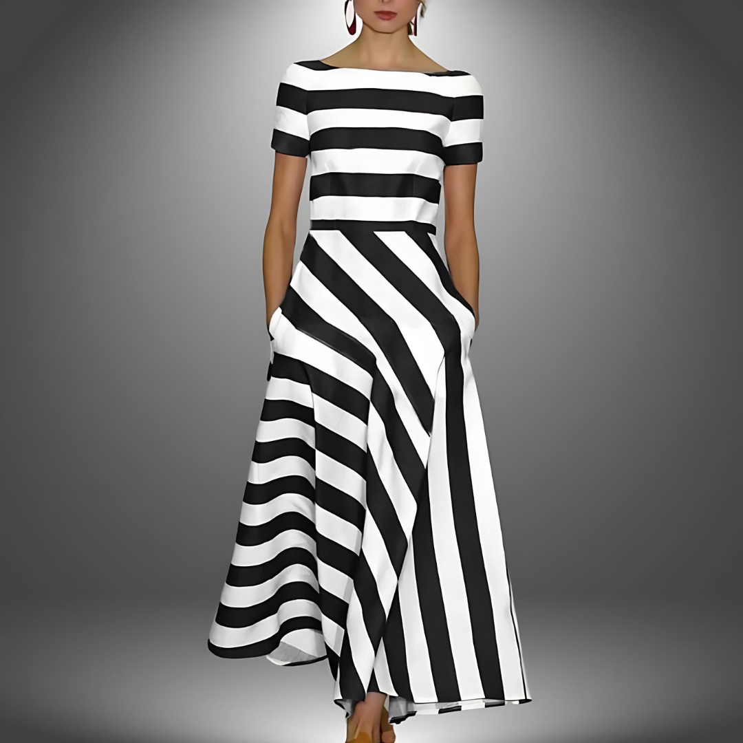 Jagoda | Light and Airy Dress with Subtle Stripes