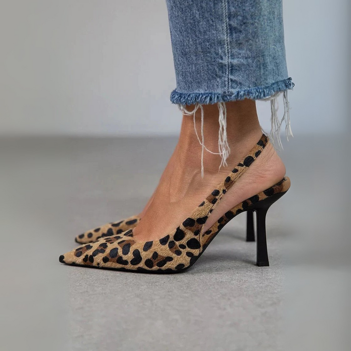 Seda | Leopard Print Slingback Stiletto’s