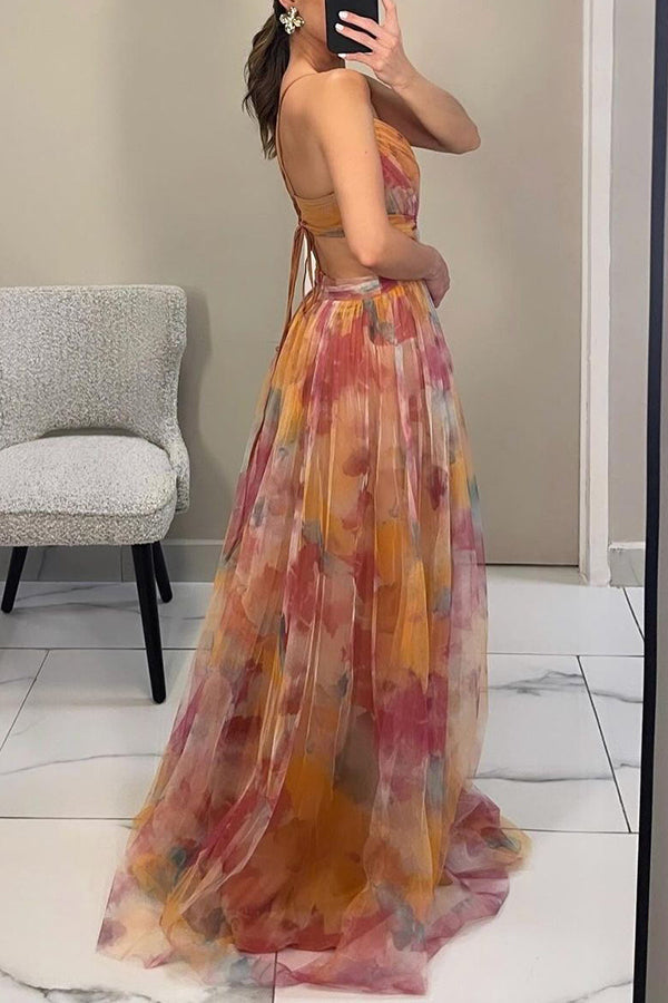 Carola | Charming Floral Print Maxi Dress