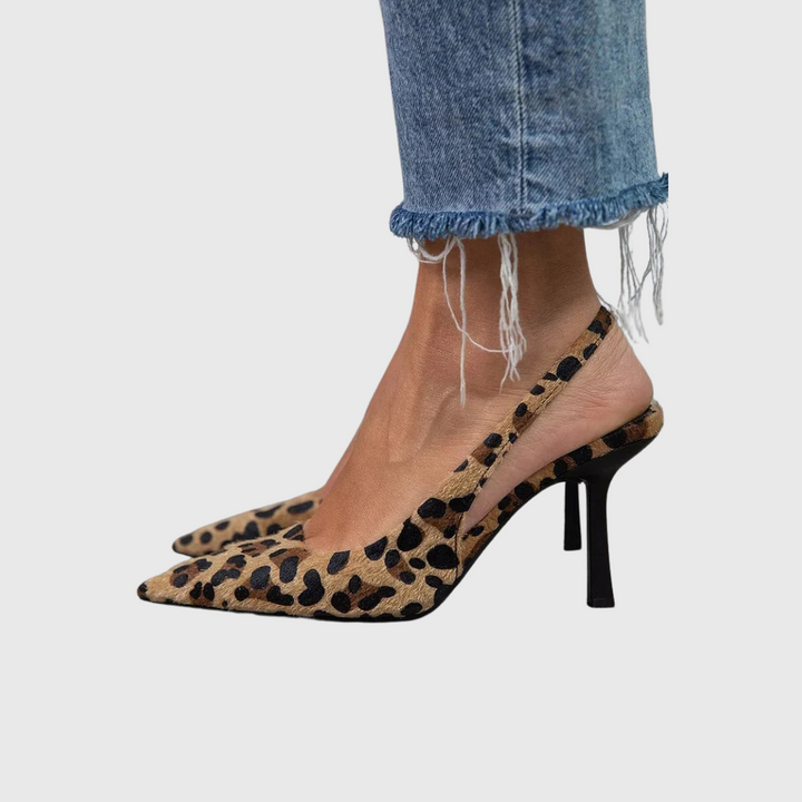 Seda | Leopard Print Slingback Stiletto’s