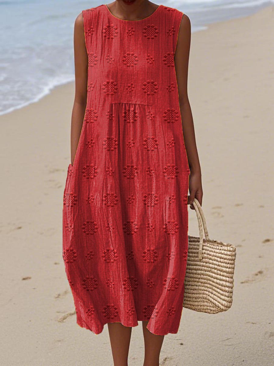Amara | Sleeveless Cotton Pocket Dress