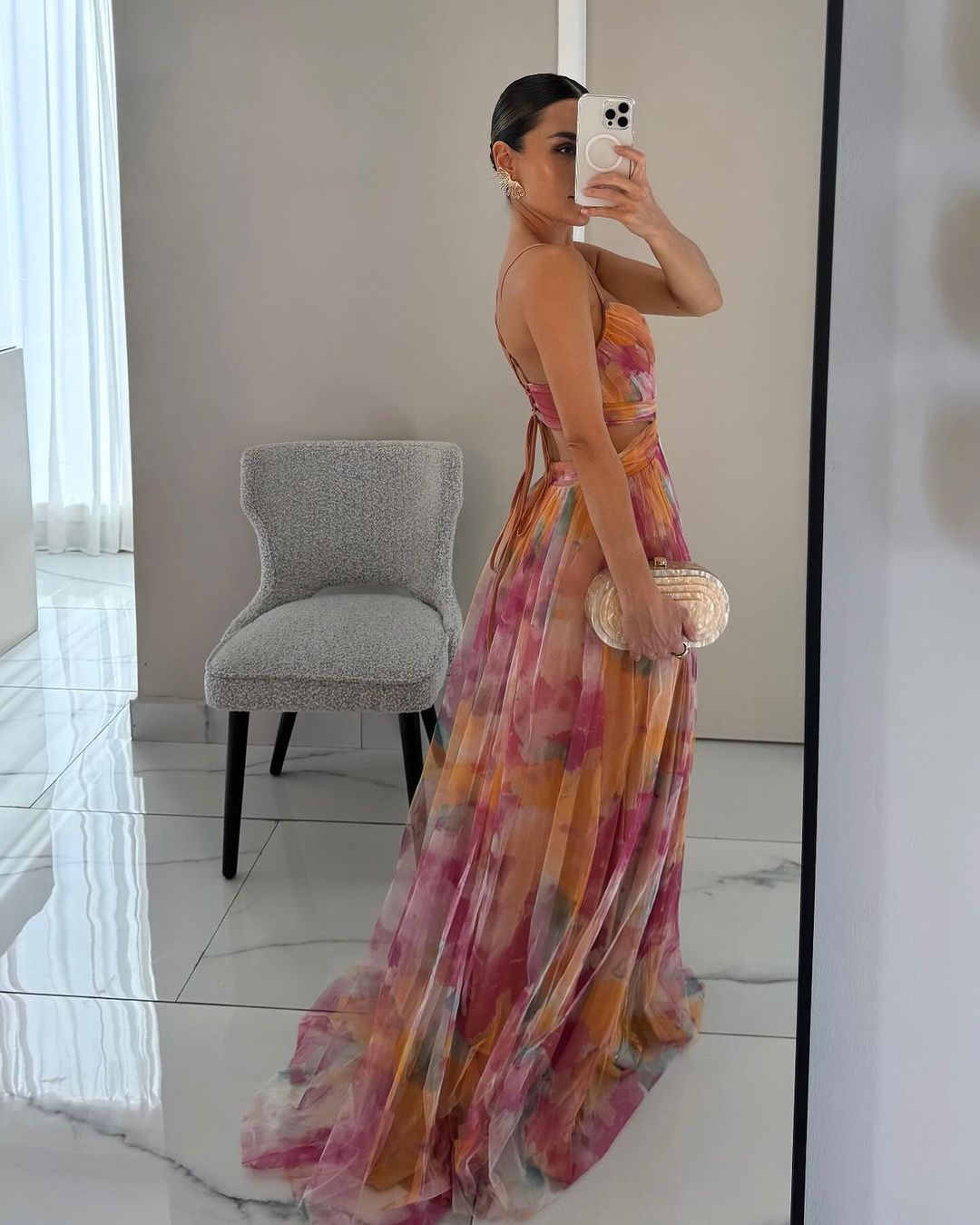 Carola | Charming Floral Print Maxi Dress