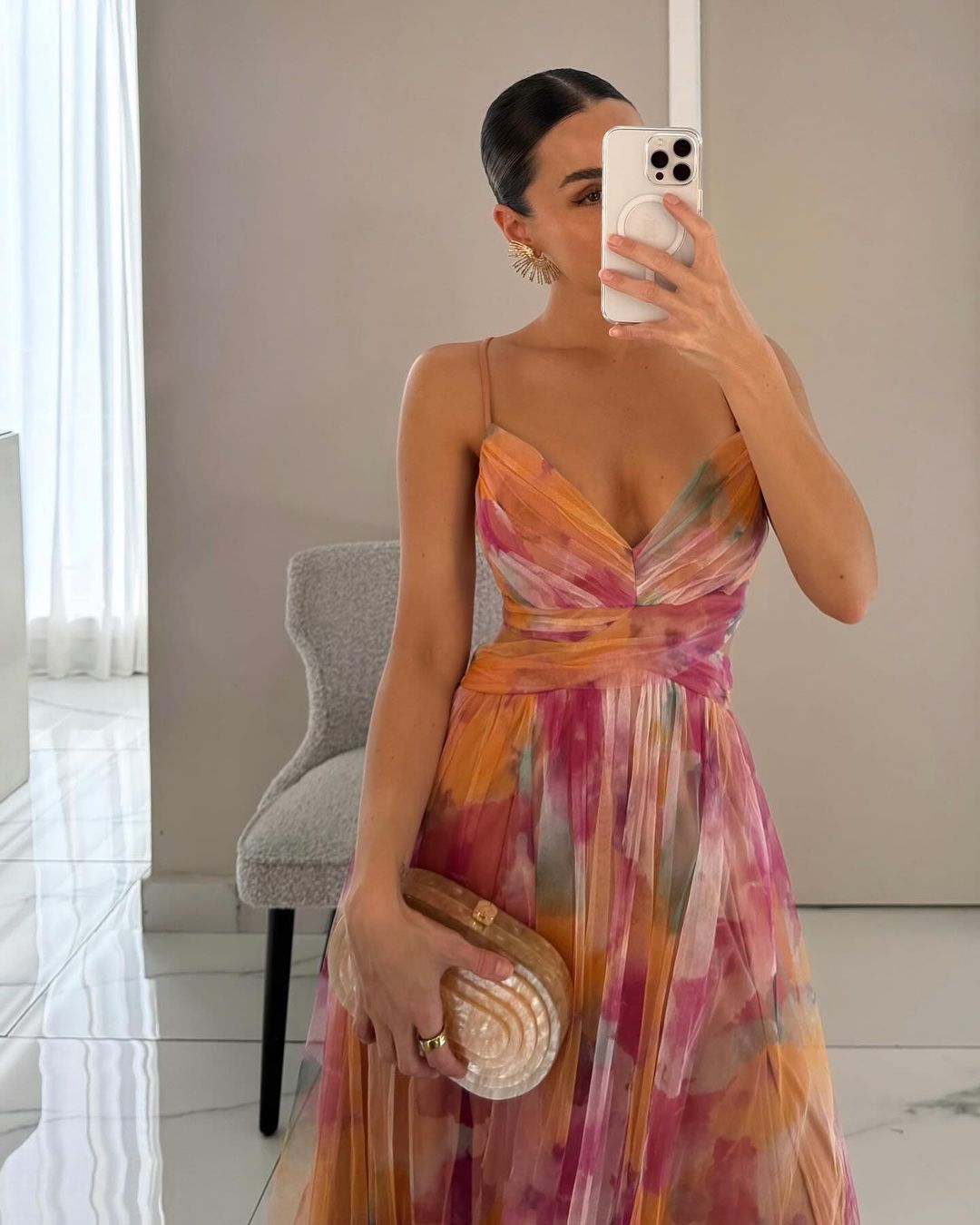 Carola | Charming Floral Print Maxi Dress