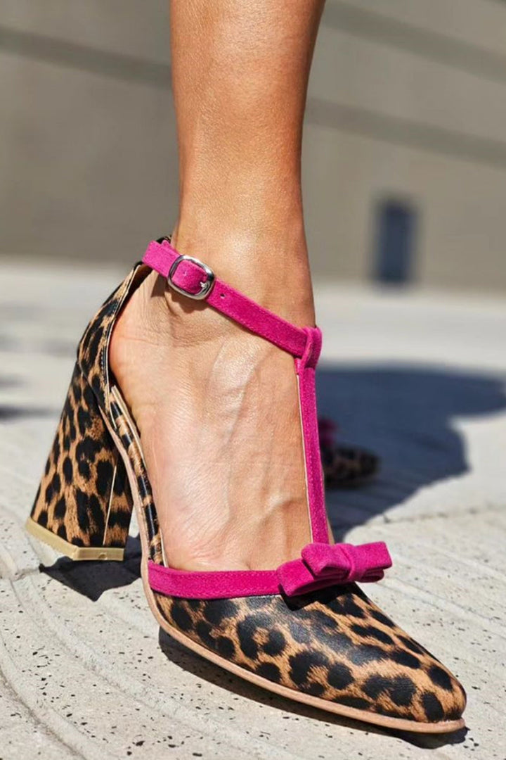 Zelontina | Green Leopard Print Sandals with Colorful Accent