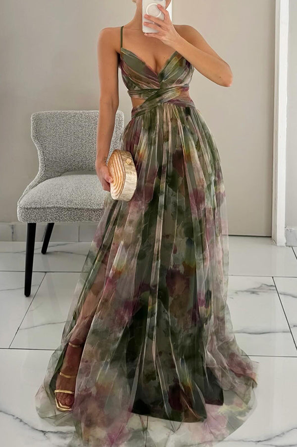 Carola | Charming Floral Print Maxi Dress