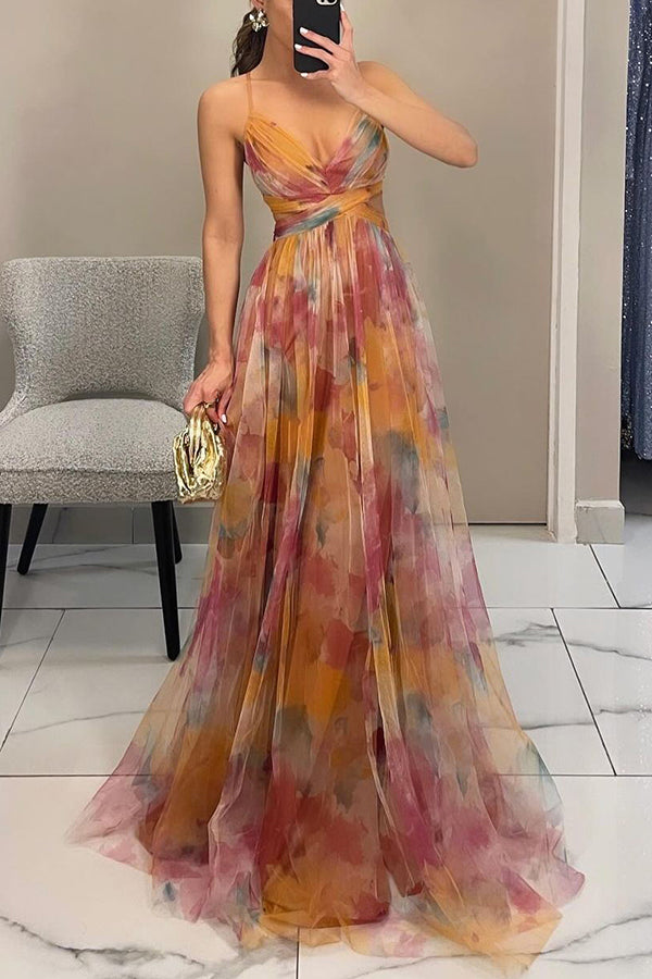 Carola | Charming Floral Print Maxi Dress