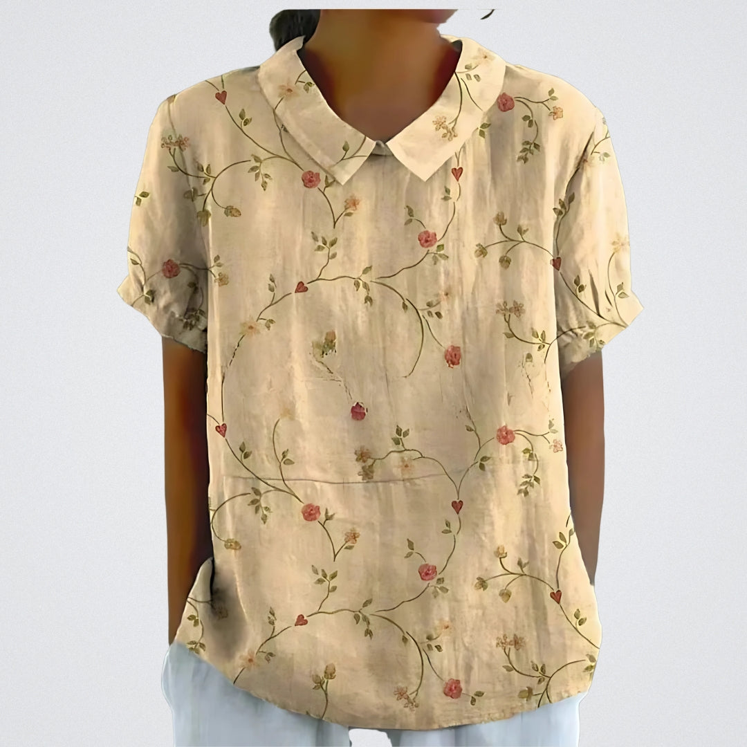 Valentine™ | Lina - Blouse en lin floral