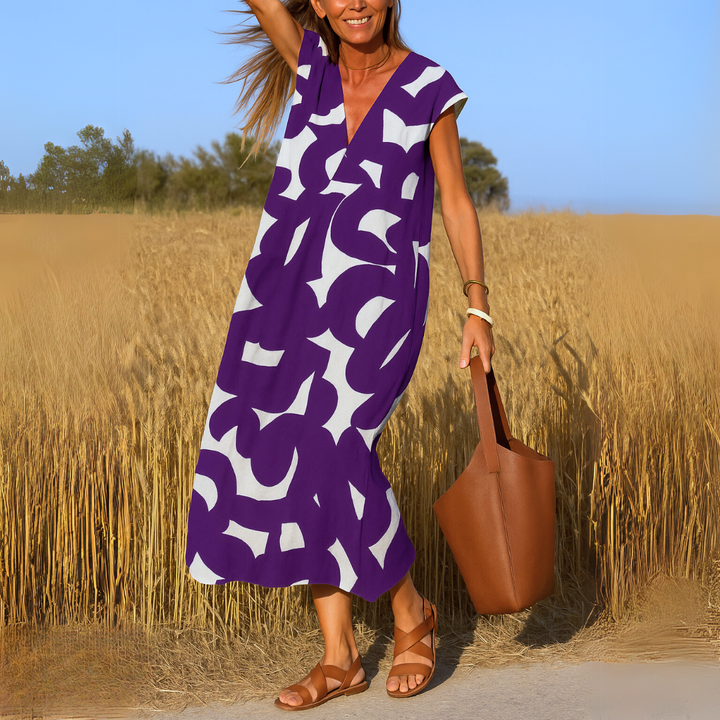 Laura | Maxi dress with artistic print