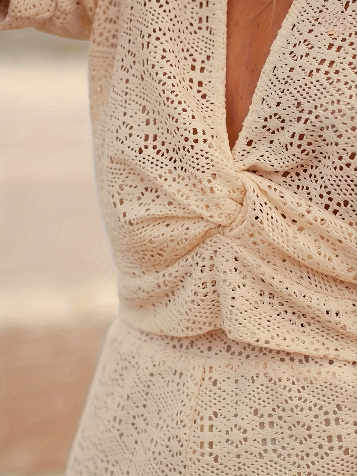 Isaline™ | V-Neck Embroidered Blouse