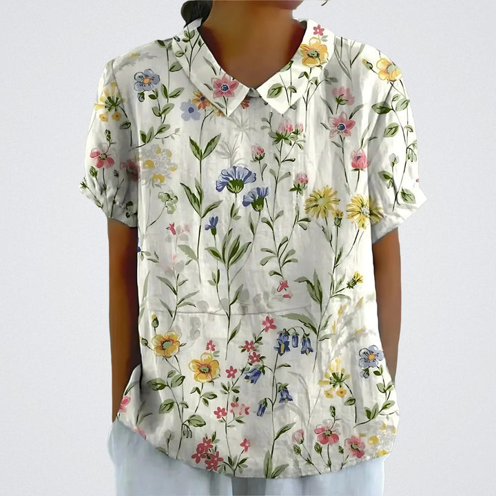 Valentine™ | Lina - Blouse en lin floral