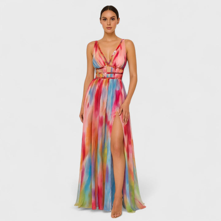 Freya | Long Painted Dress