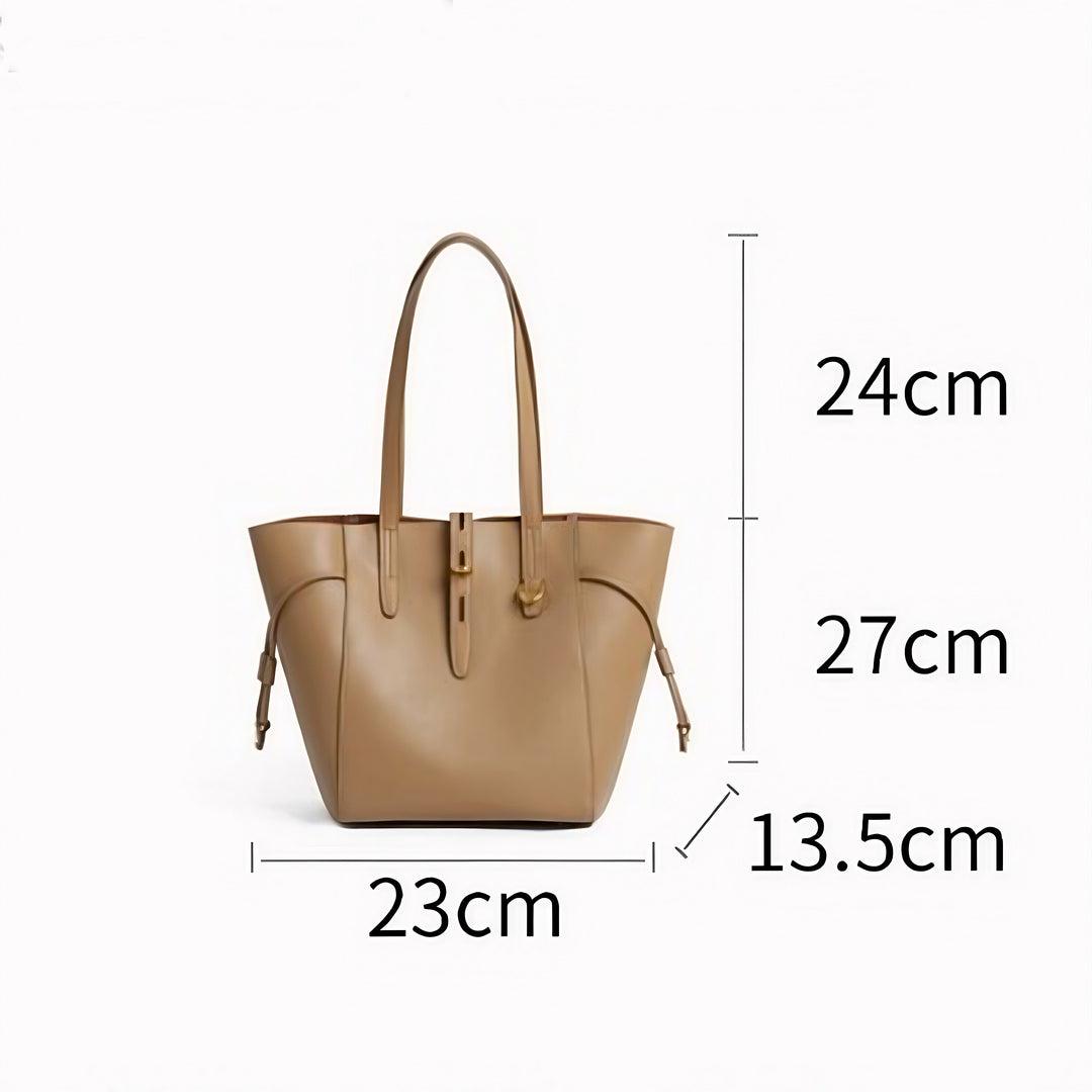 Elsen | Vintage Lock Leather Tote Bag
