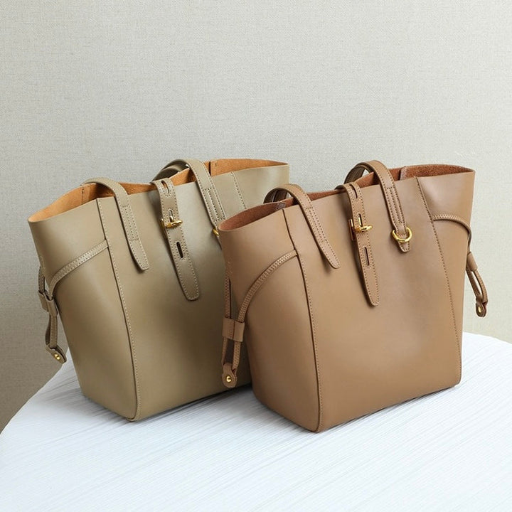 Elsen | Vintage Lock Leather Tote Bag