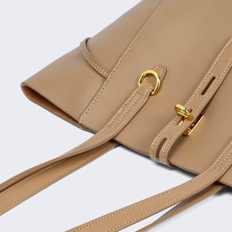Elsen | Vintage Lock Leather Tote Bag