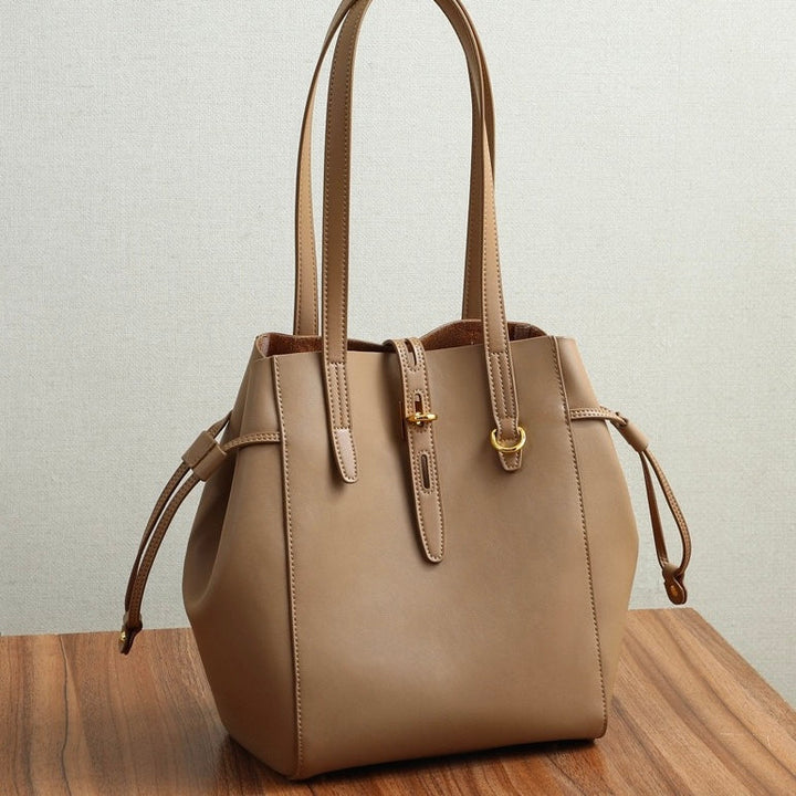 Elsen | Vintage Lock Leather Tote Bag