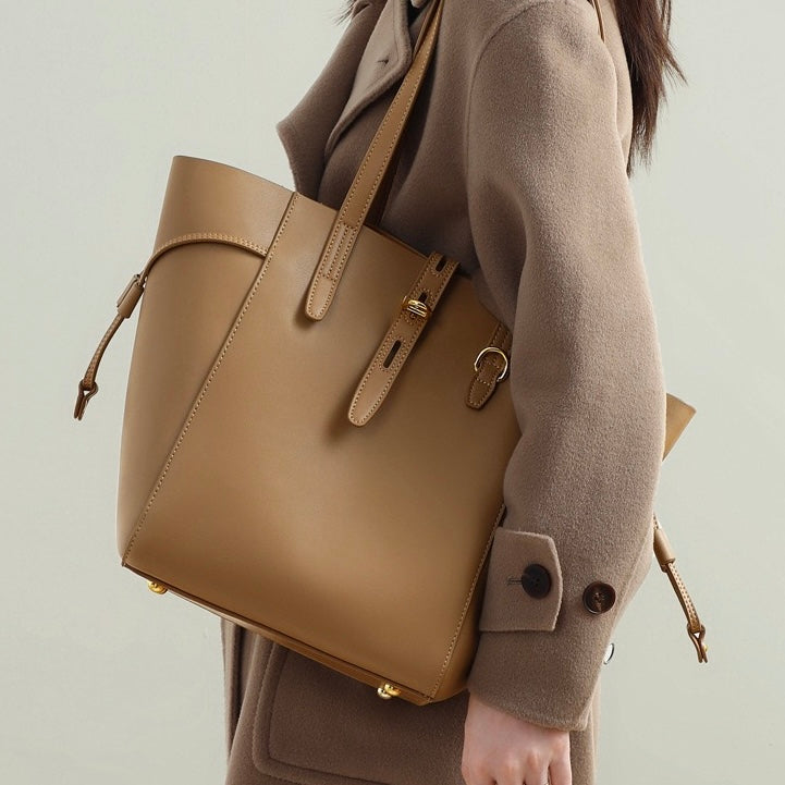 Elsen | Vintage Lock Leather Tote Bag