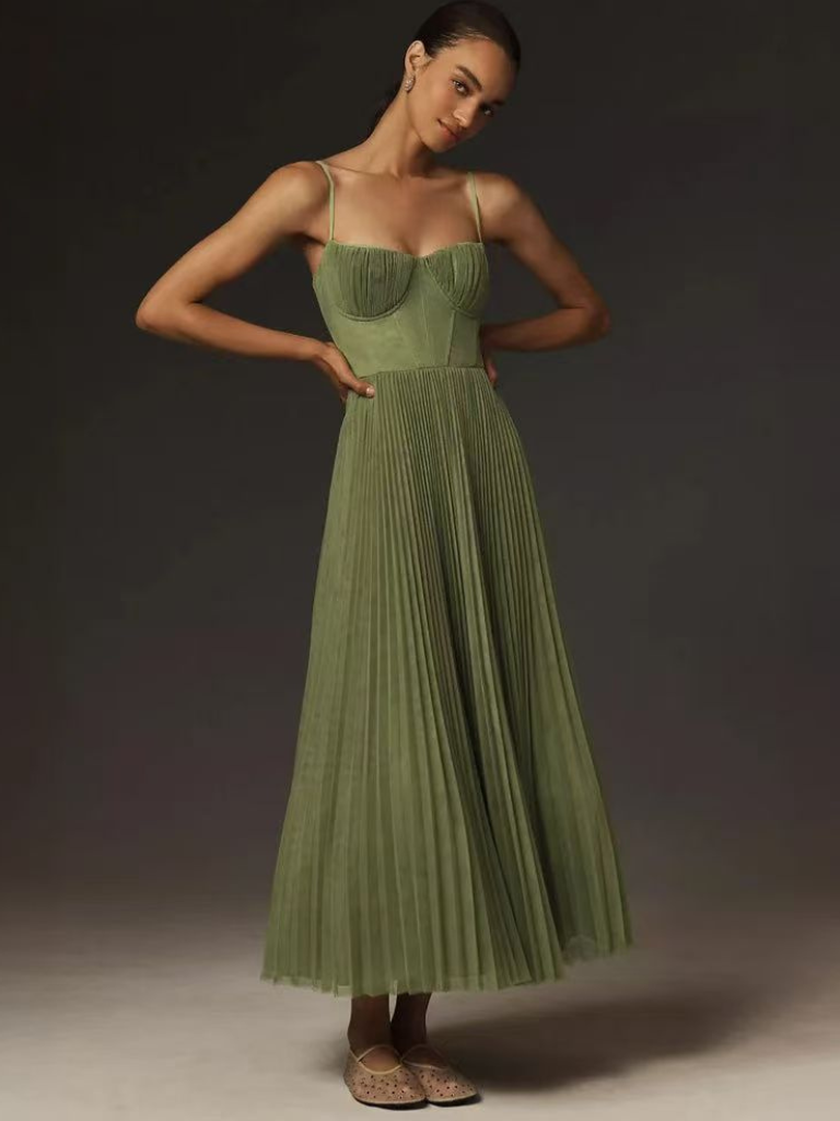 Claire | Stylish Green Dress
