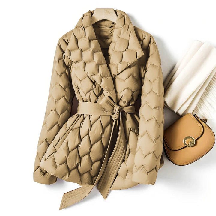 Isabella quilted down coat