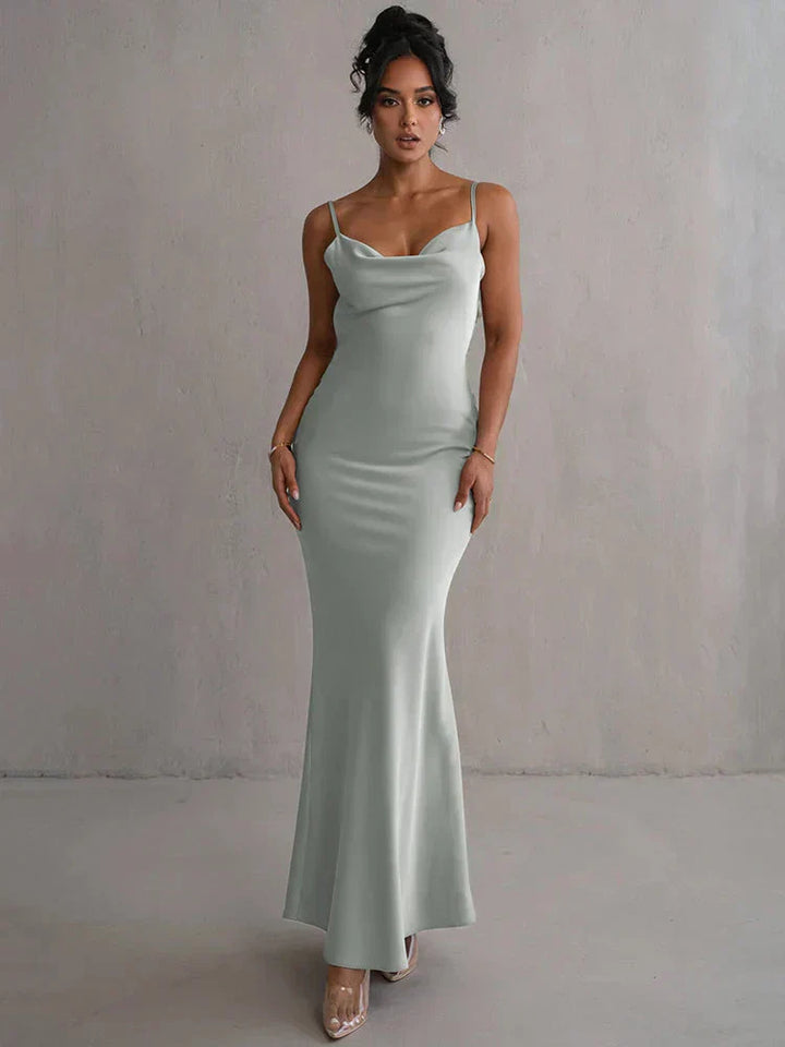 Cassiane | Satin Floral Dress