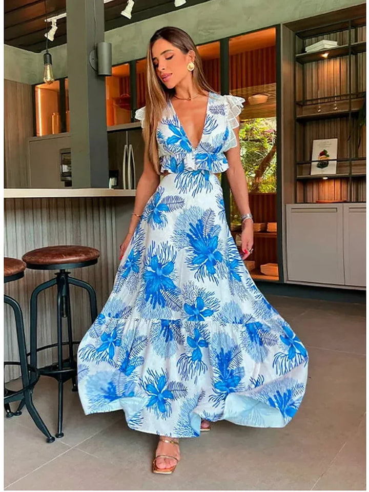 Margie | Fashionable Maxi Sleeveless Dress with Lace
