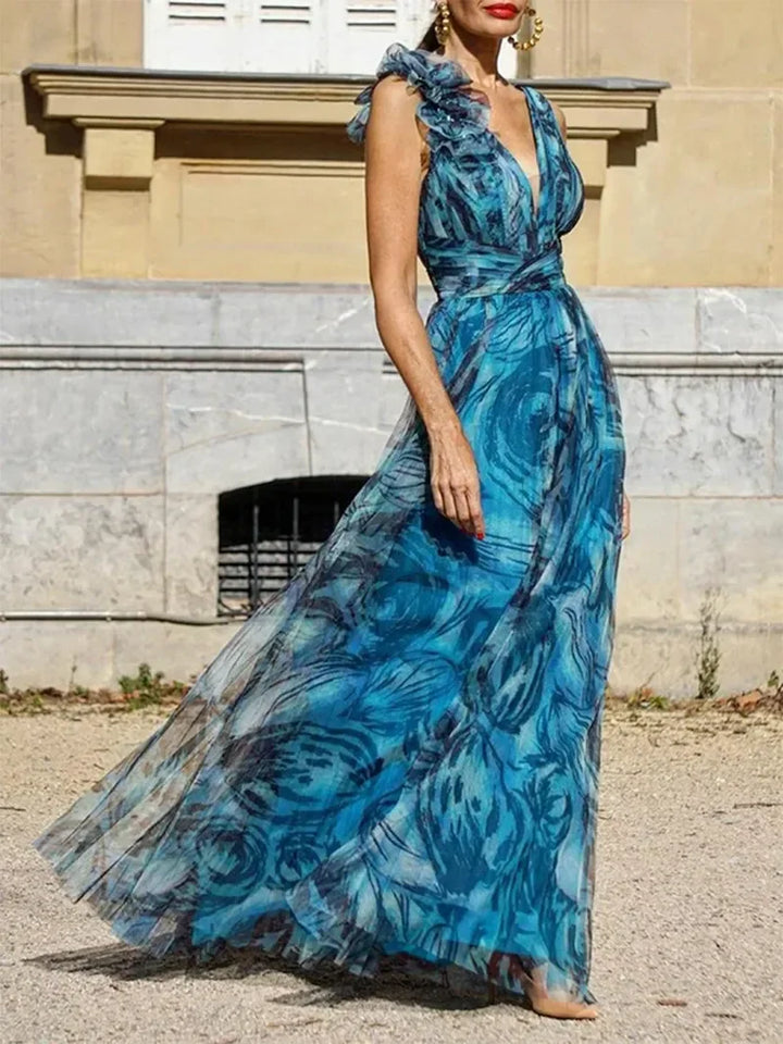 Lorena | Elegant Sleeveless Floral Maxi Dress