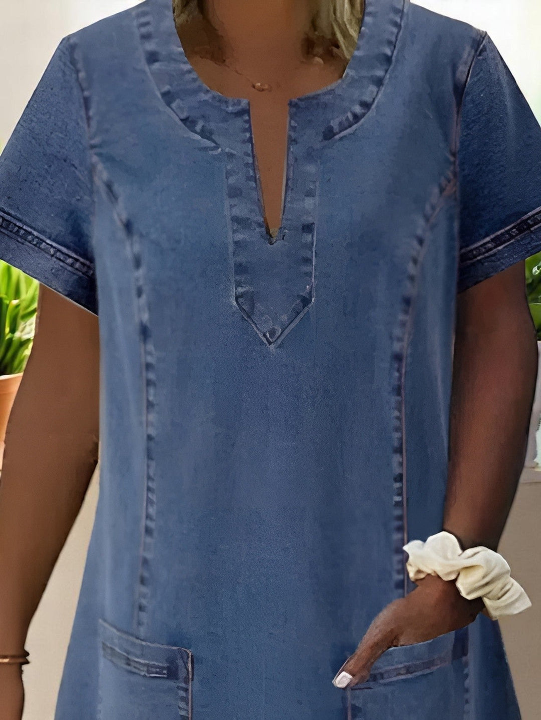 Amber | Soft denim dress with pockets