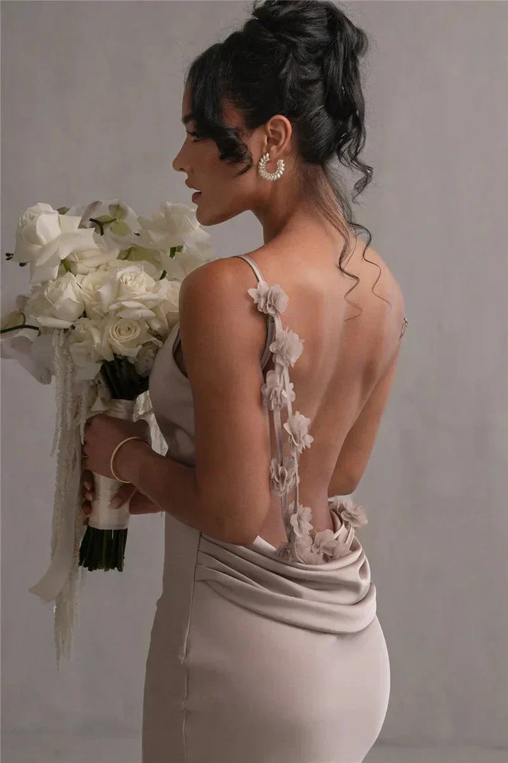 Cassiane | Satin Floral Dress