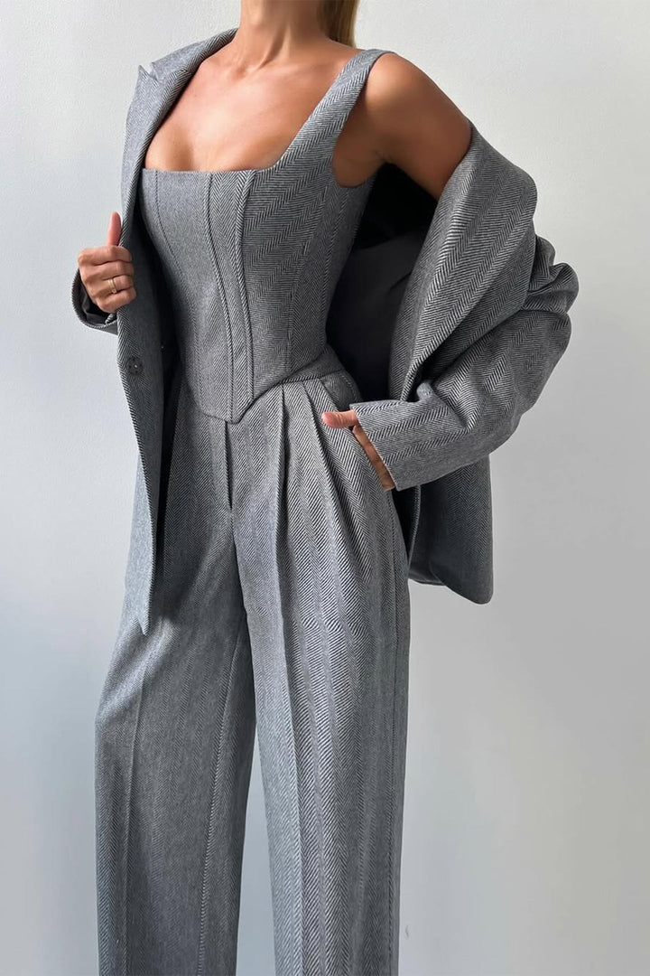 Dolce™ – Three-Piece Set with Double-Breasted Blazer
