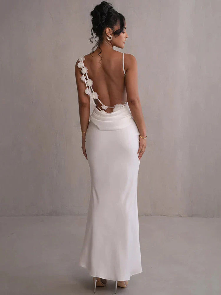 Cassiane | Satin Floral Dress