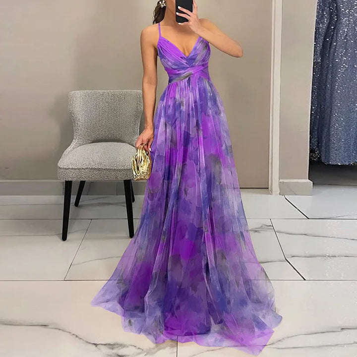 Carola | Charming Floral Print Maxi Dress