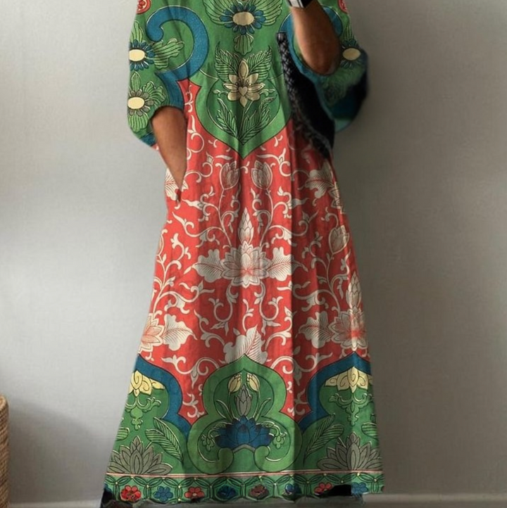 Angelina | Boho summer midi dress