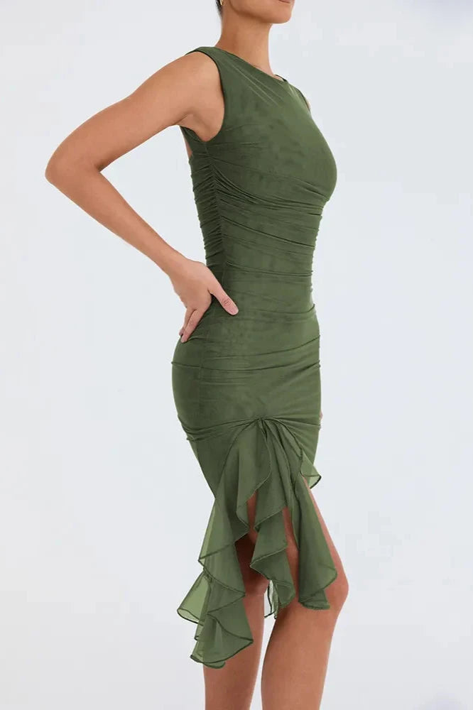 Charlotte | Ruffle Midi Dress